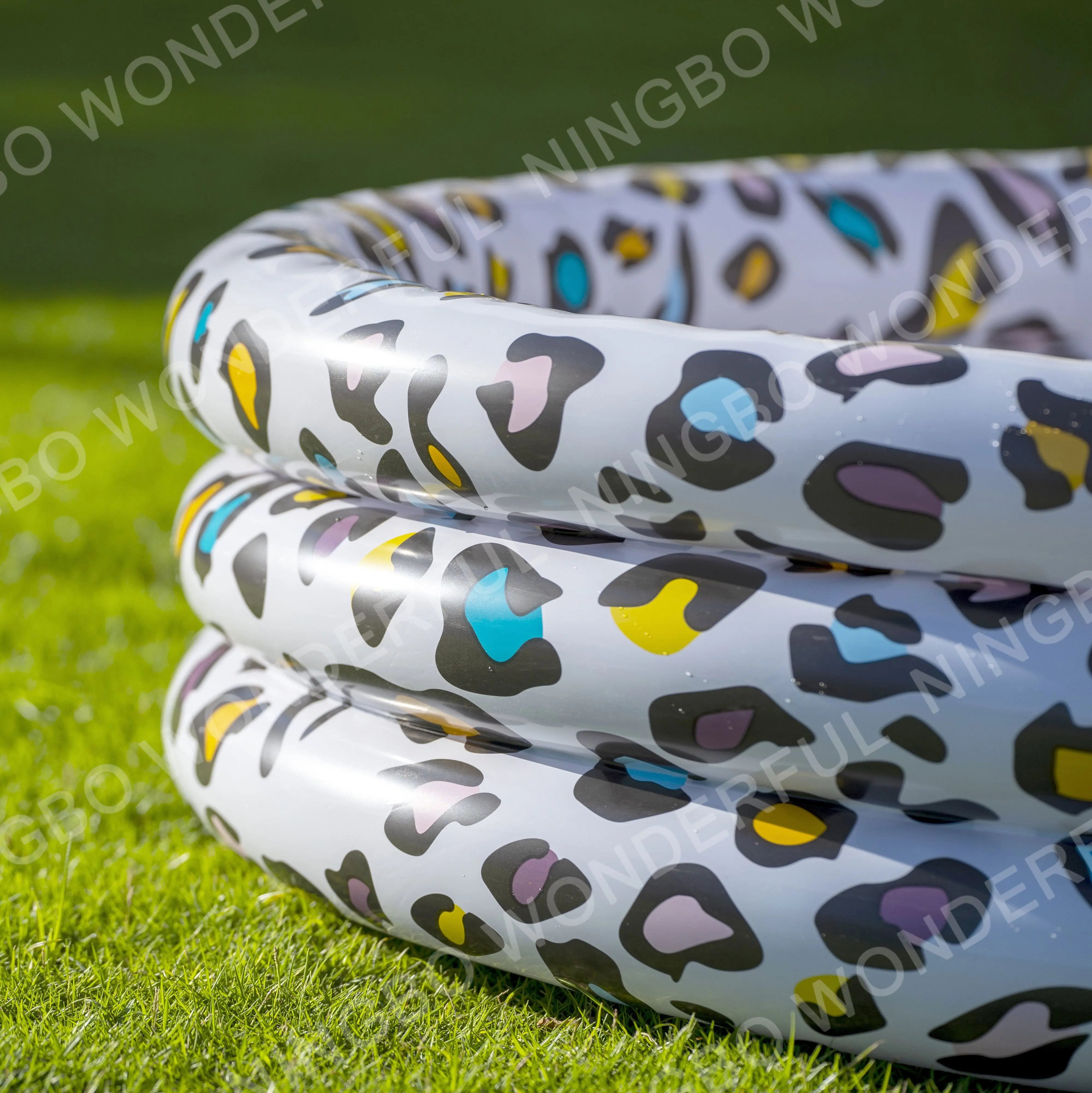 New Design Baby Backyard Outdoor 3-ring Swimming Pool Zebra Print Inflatable Garden Pool Outdoor