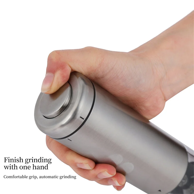 Electric Spice Mill Pepper Grinder Stainless Steel Automatic Salt and Pepper Shaker