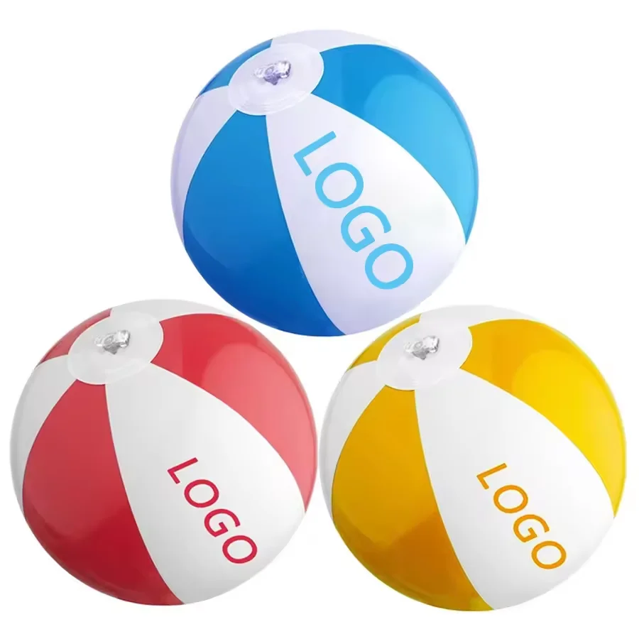 Custom Classic PVC Inflatable Ball Environmentally Friendly Colorful Beach Ball Children Toys with Logo Inflatable Balloons