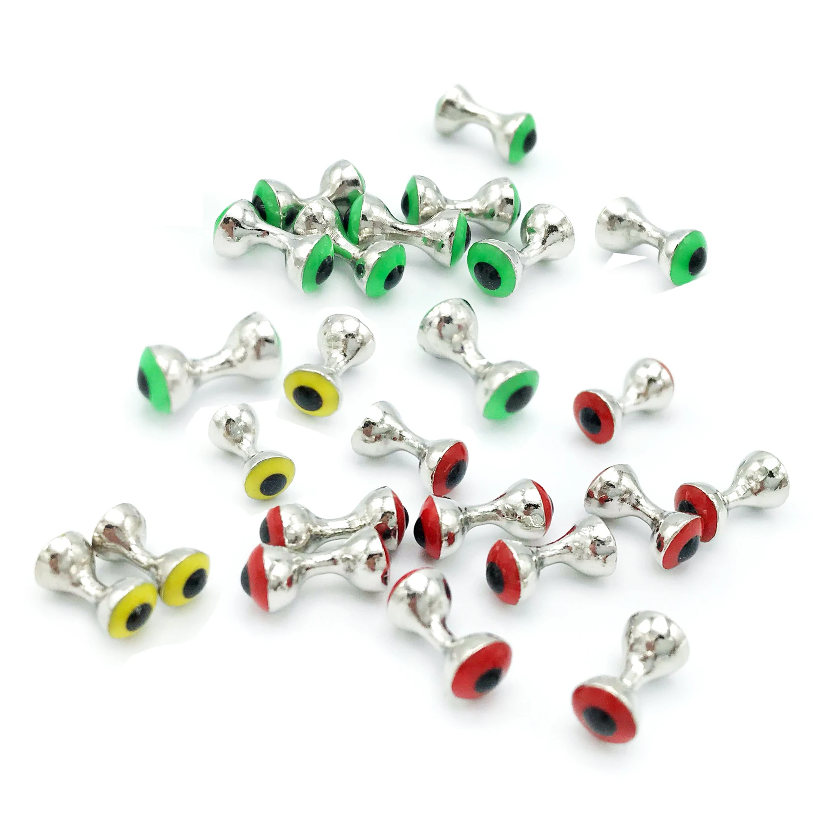 Tungsten Dumbbell With Eyes Tungsten Real Eyes Fly Tying Dumbbell Beads Fly Tying Material (B10)