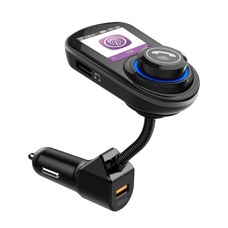 
Wireless Car MP3 Player With Hands Free Car Kit FM Transmitter Dual 3.4A USB Car Charger 