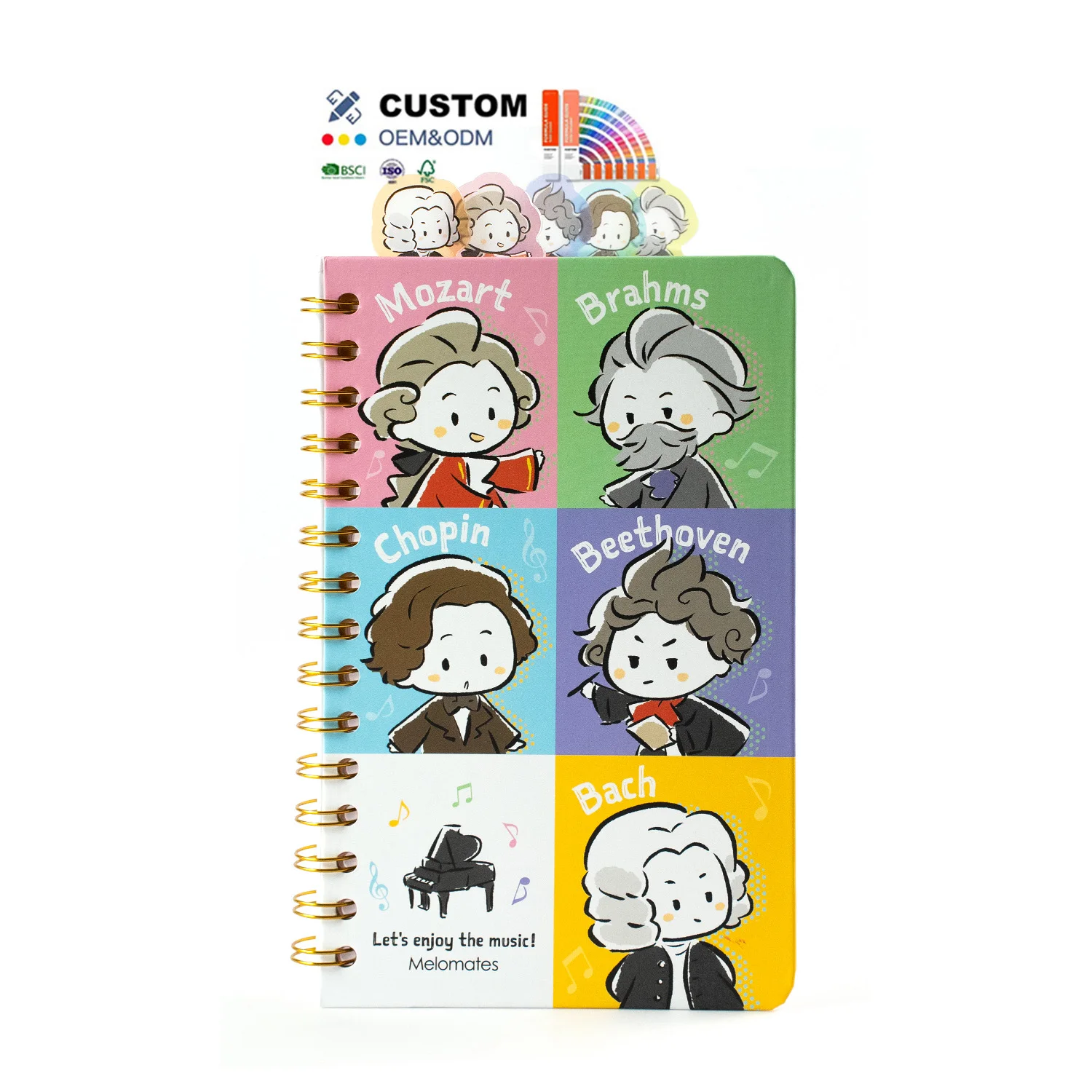 Wholesale Kids Diary Journal Note Book Spiral Binding A5 Planner Custom Logo Printing Hardcover Spiral Notebook