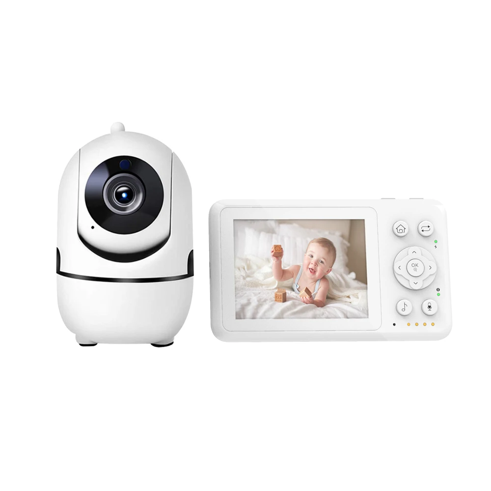 Factory Baby Monitor with Camera HD 3.5Inch Screen Temperature With Cry Sound Detection Two Way Talk Temperature  Baby Monitor