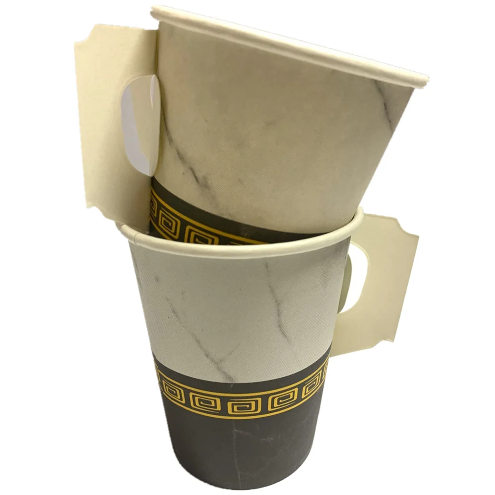 China Wholesale Eco-friendly Disposable Hot Take Away Coffee Paper Cup With Handle Paper Cup manufacturers