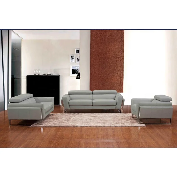 Evergo furniture black leather sofa set