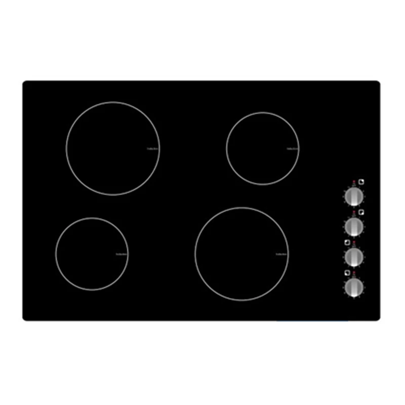 Хит продаж, 4 тарелки для горелок, цифровая ручка управления, индукционные Варочные панели/электрические Варочные панели, встроенная варочная панель