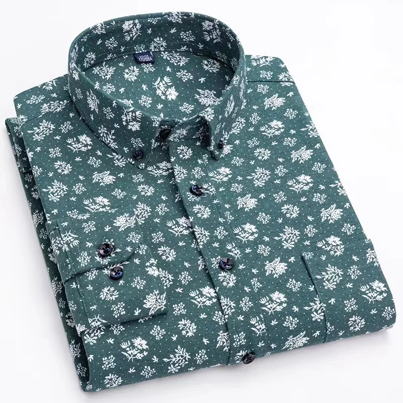 Shirt factory custom mens casual long sleeve shirts custom printed button up shirts