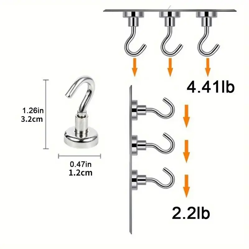 D12mm strong magnet hook high quality round shape neodymium magnetic hook magnet