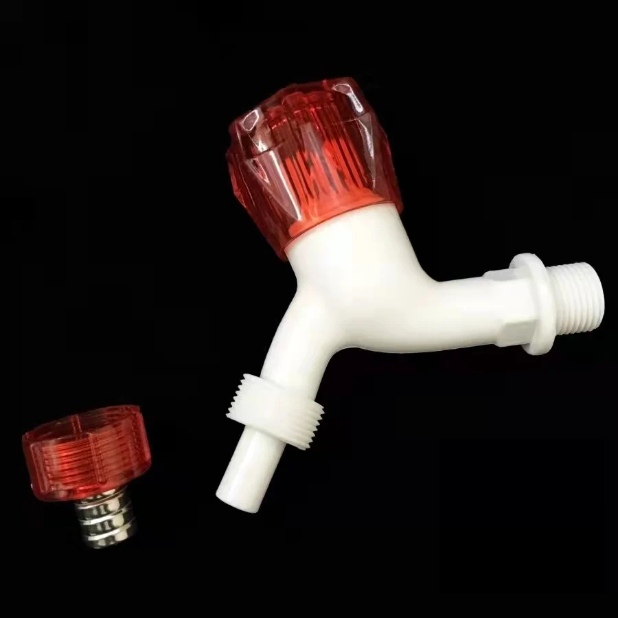 LJ-11 Plastic modern kitchen faucets round handle PVC faucet water basin wall faucets washi tap for bathroom