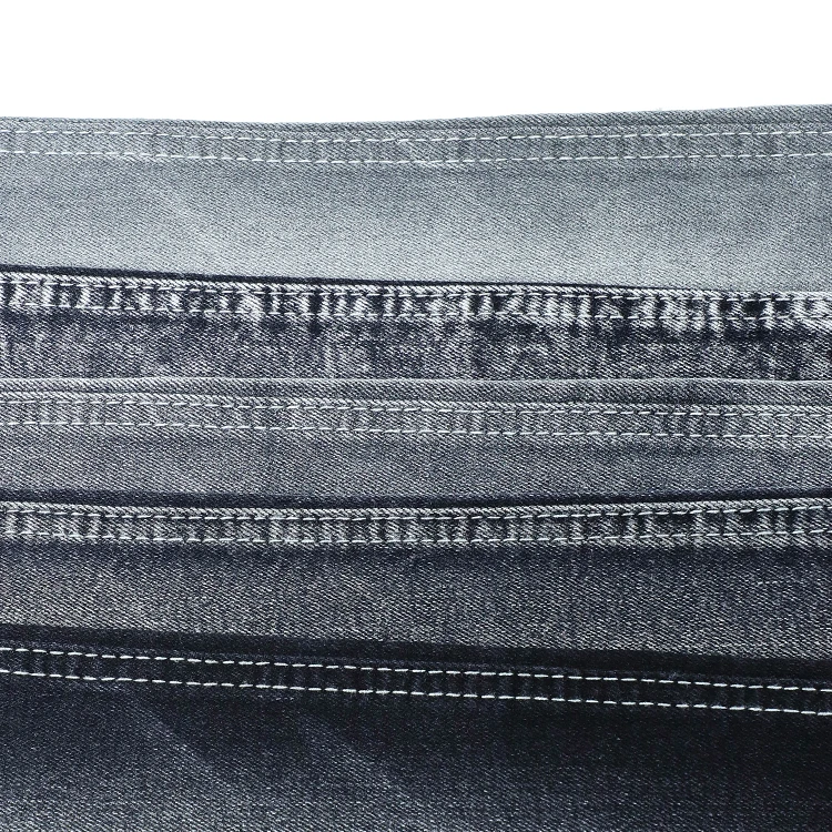B866-1/B868 65% Cotton 33% Polyester 2% Spandex High Stretch Cross Slub Jeans Cloth Selvedge Abaya Twill Blue Denim Jeans