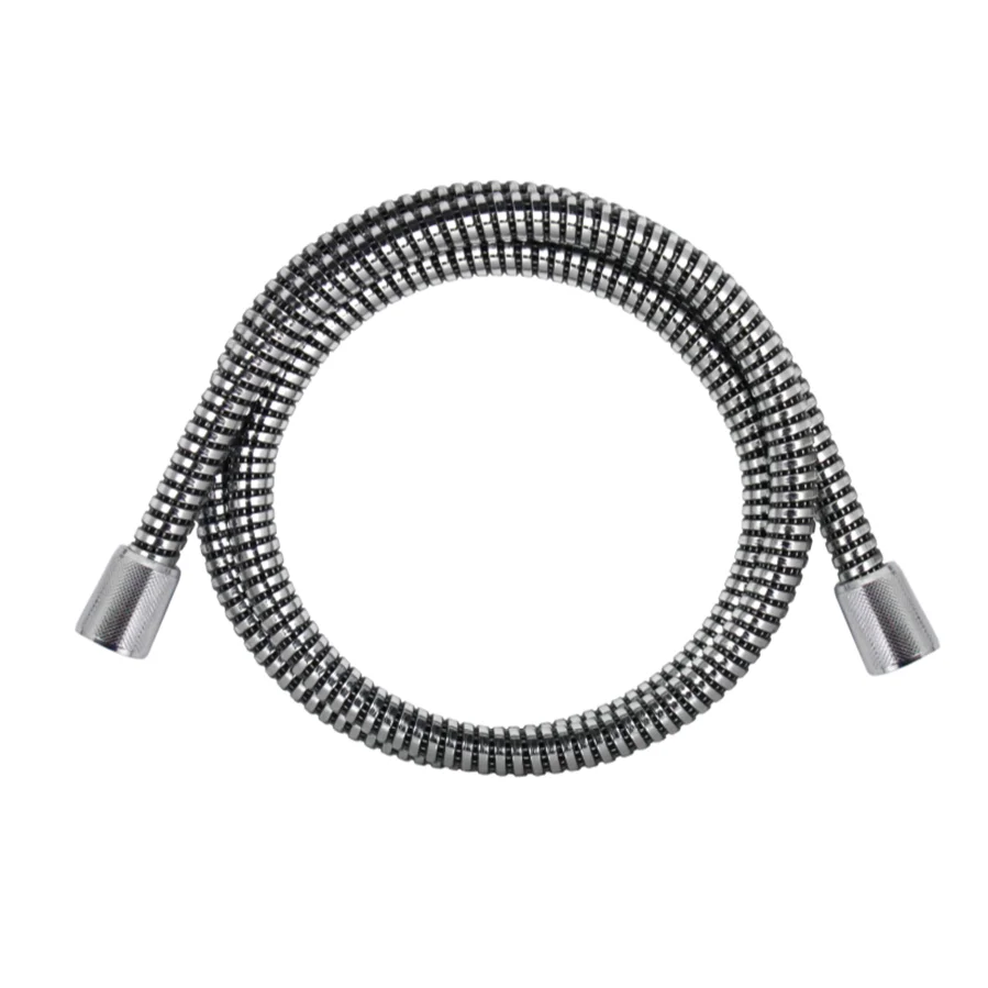 High quality PVC black background silver ring bathroom shower hose