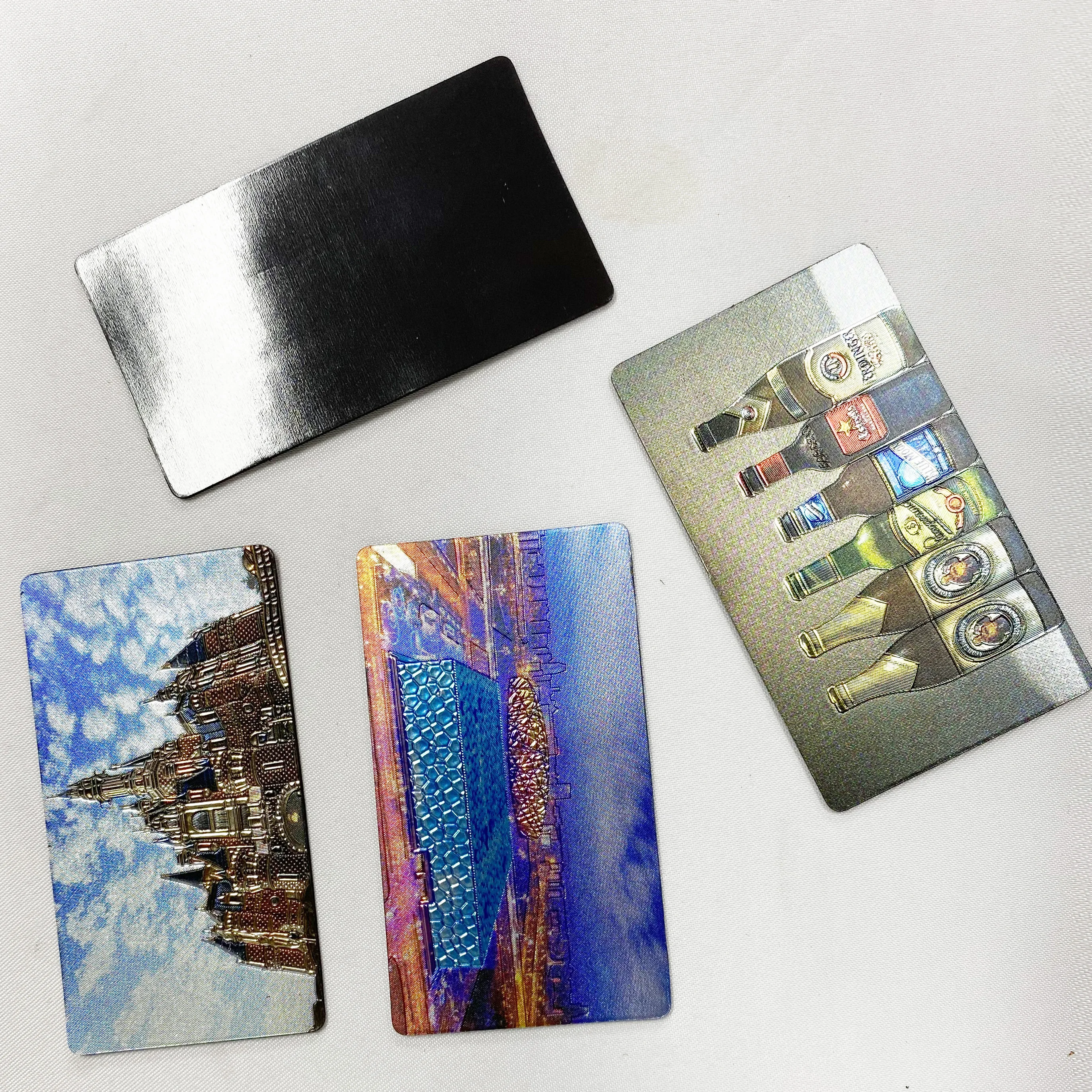 Custom Logo Gifts Decoration Aluminum Foil Souvenir Fridge Magnet Fridge Card Magnet Souvenir Printed Fridge Magnet