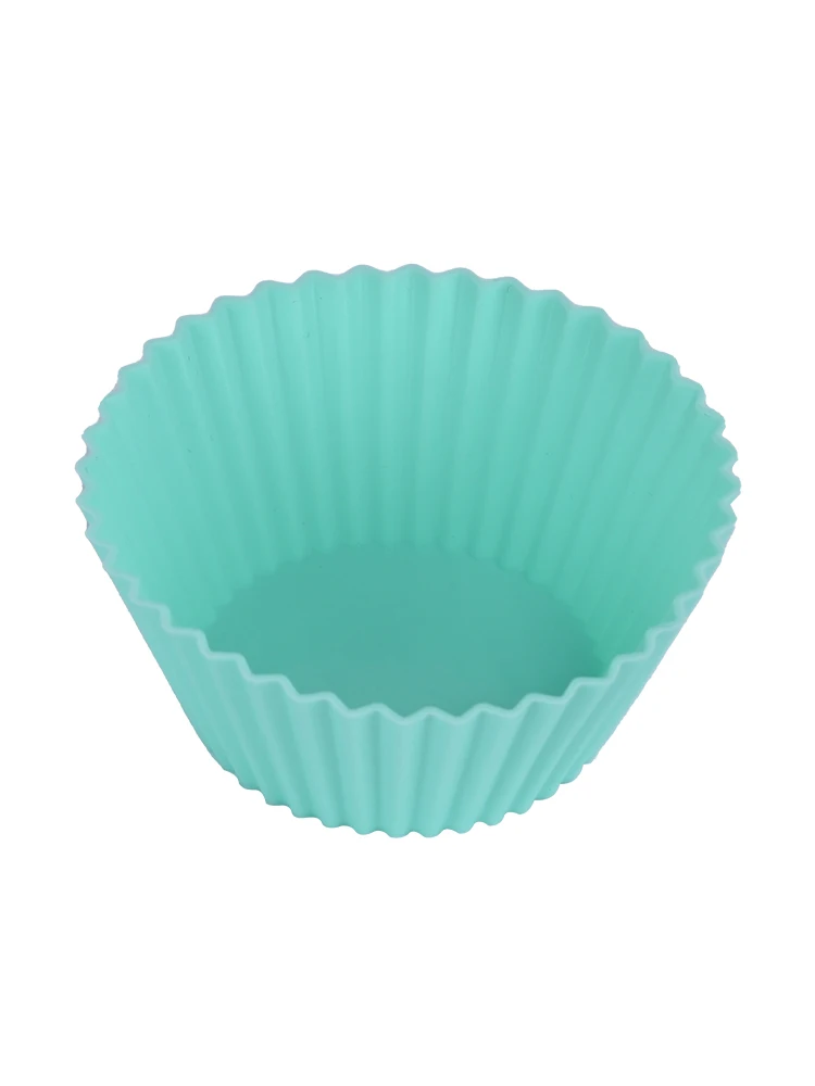 7cm Round Silicone Muffin Cups Mold Christmas Cake Tool for Baking Cupcakes Candies Pastry Wholesale Available