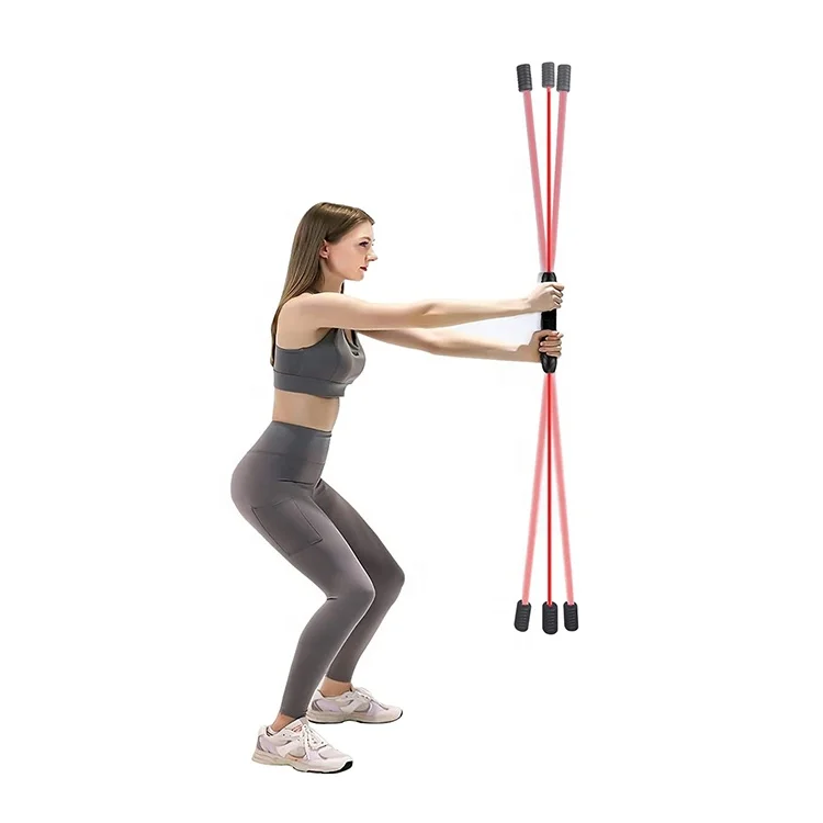 Multi-functional Glass Fiber Yoga Removable Fitness Shaping Elastic Bar Bodybuilding Tremor Bar