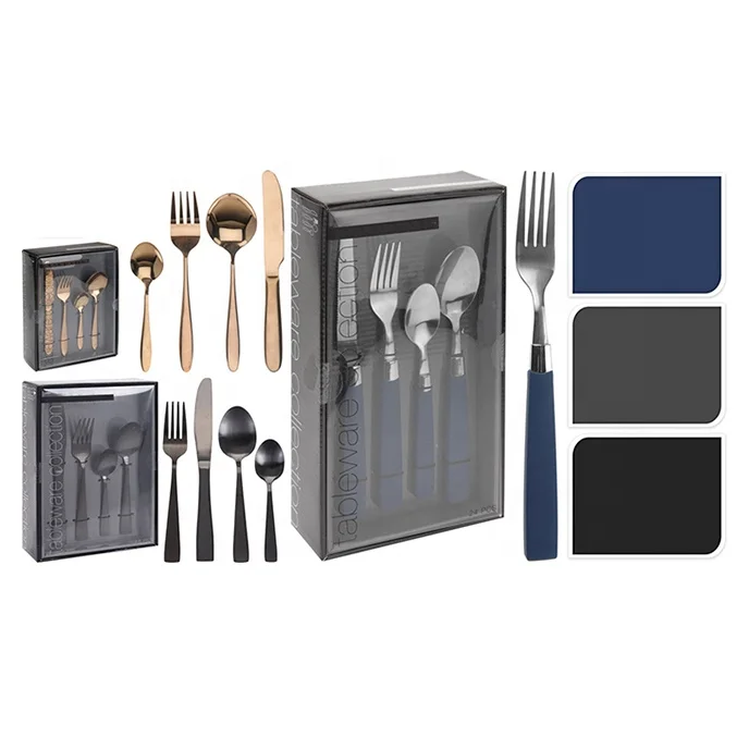 France Inox menagere rose gold couvert huishoudset stainless steel 18/10 cutlery set 24 Piece Tableware Dining Kit
