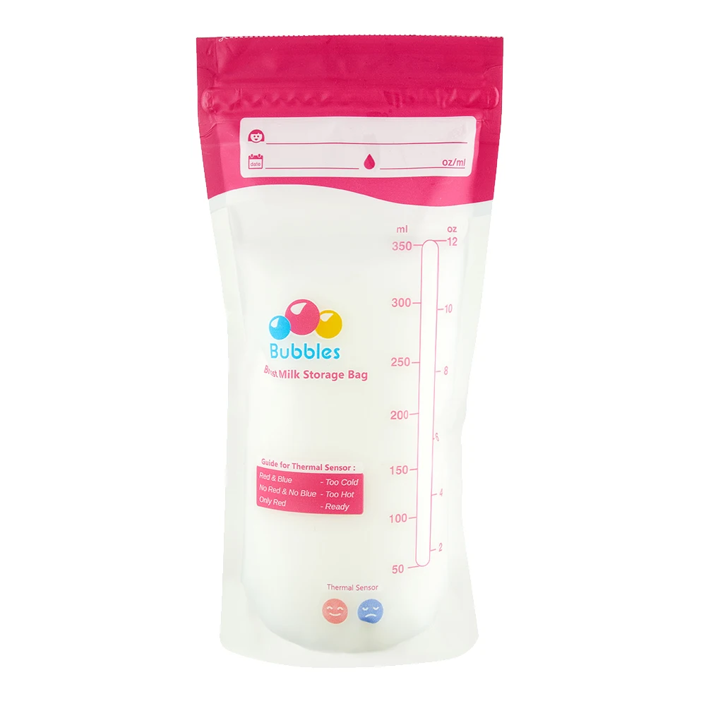 Wholesale Custom Leak Proof LDPE Liner Breastmilk Storage Bags Temp Indicator Breast BPA Free 100 counts