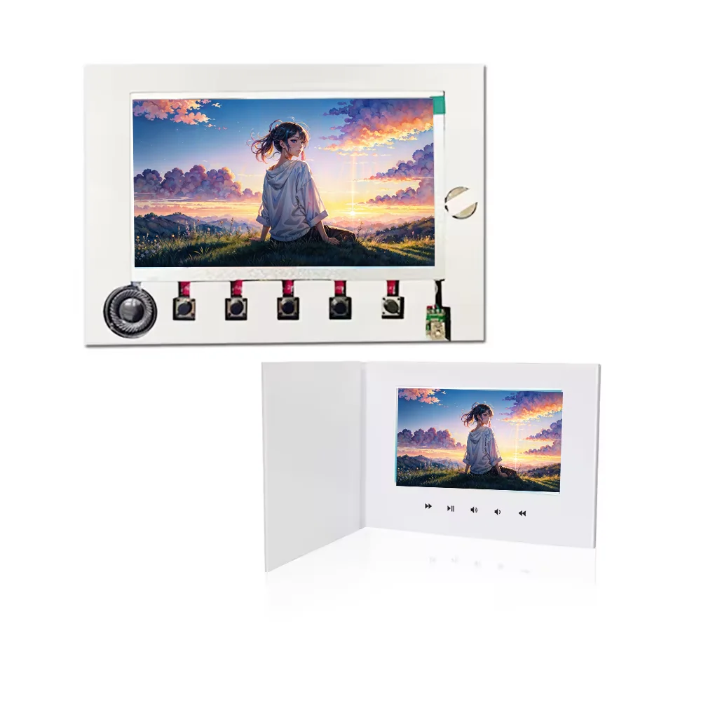 New design 7 inch display module lcd screen digital video brochure card components for advertising promotion