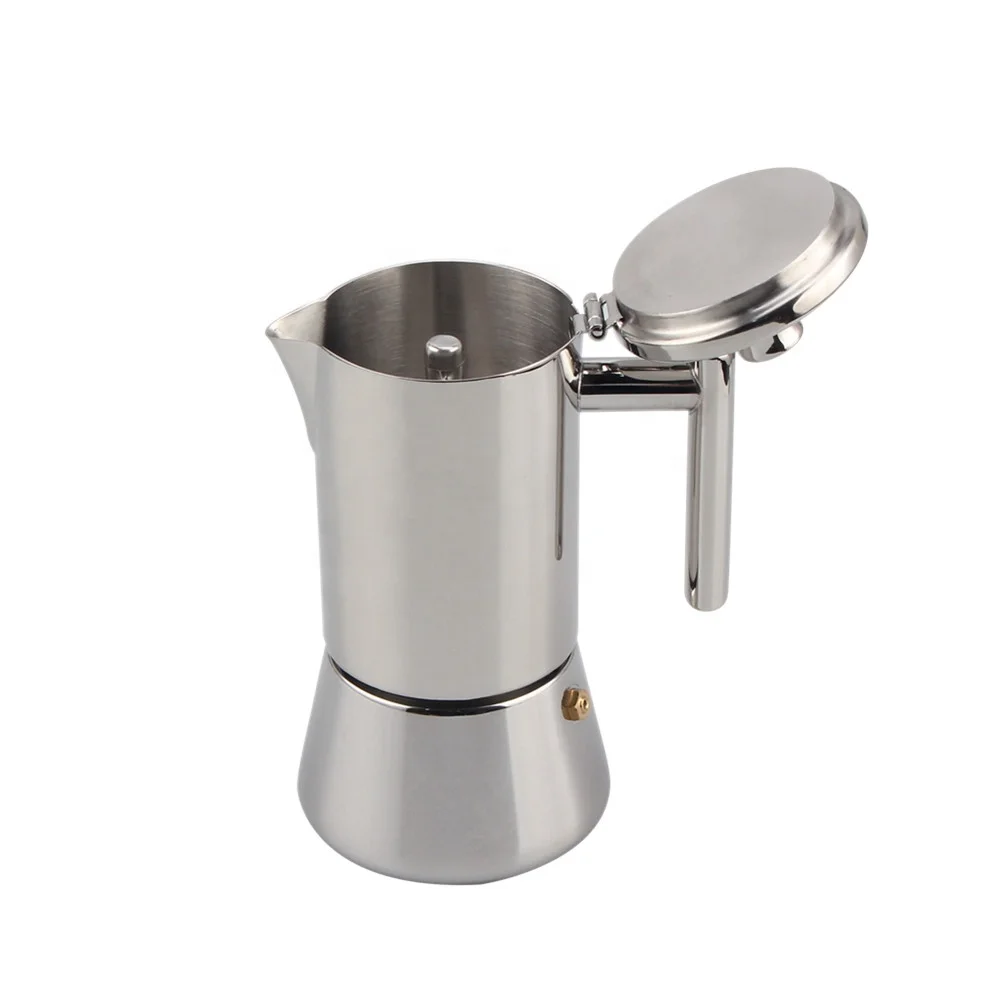 Stovetop Espresso Maker Stainless Steel Italian Coffee Machine Maker Induction Moka Pot
