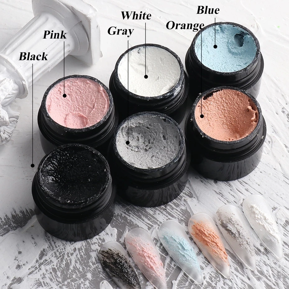 Free Samples Solid Cream Gypsum Gel Nail Plaster Gel 3D Plaster DIY Nail Art Design Sand Carving Solid Cream Gypsum Gel