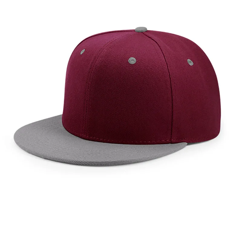 Wholesale snapback Caps Blank Snap back Unisex Adults 6-Panel Flat Brim Hat For Hip Hop With Custom Logo