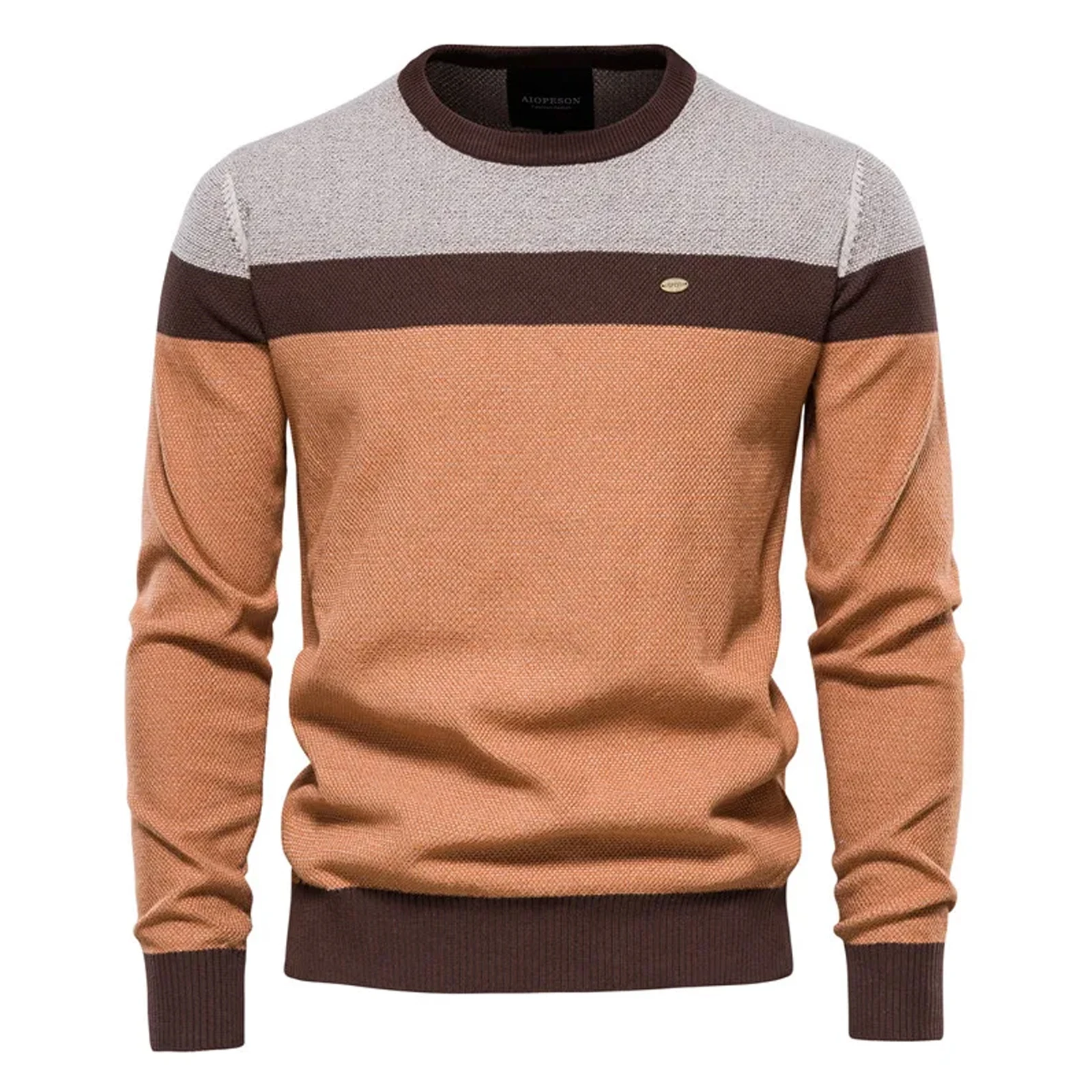 Customized LOGO Elegant Vintage Loose Long Sleeve Design Men Clothes Casual Sweater