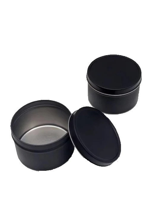 Wholesale 1oz 2oz 4oz 6oz 8oz 12oz Rose Gold Tins Round Decorative Gift Empty Tin Can Jars Aluminum Metal Candle Tins