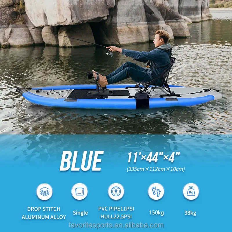 Favorite New arrival Cheap Single Person Sit On Top Fishing Pedal Drive Kayak With Aluminum Kayak Seat