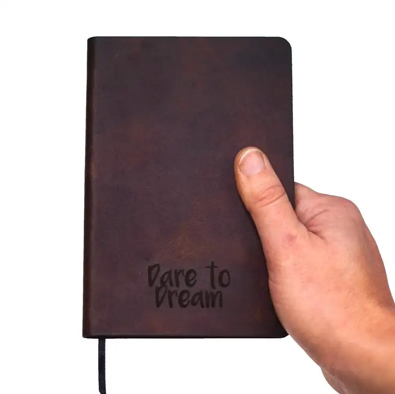 
Travelers Diary Engraved with personal text Leather Travel Journal Personalized Notebook Field notes 