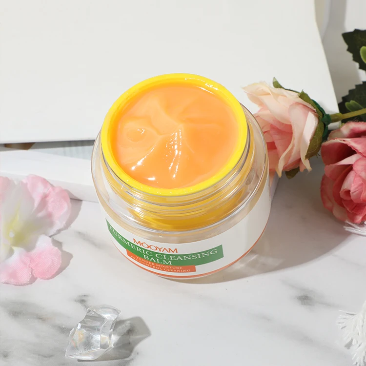 Private Label Turmeric Cleanser Balm Facial Face Cosmetic Deep Cleanser Makeup Remover Cream Cleansing Balm