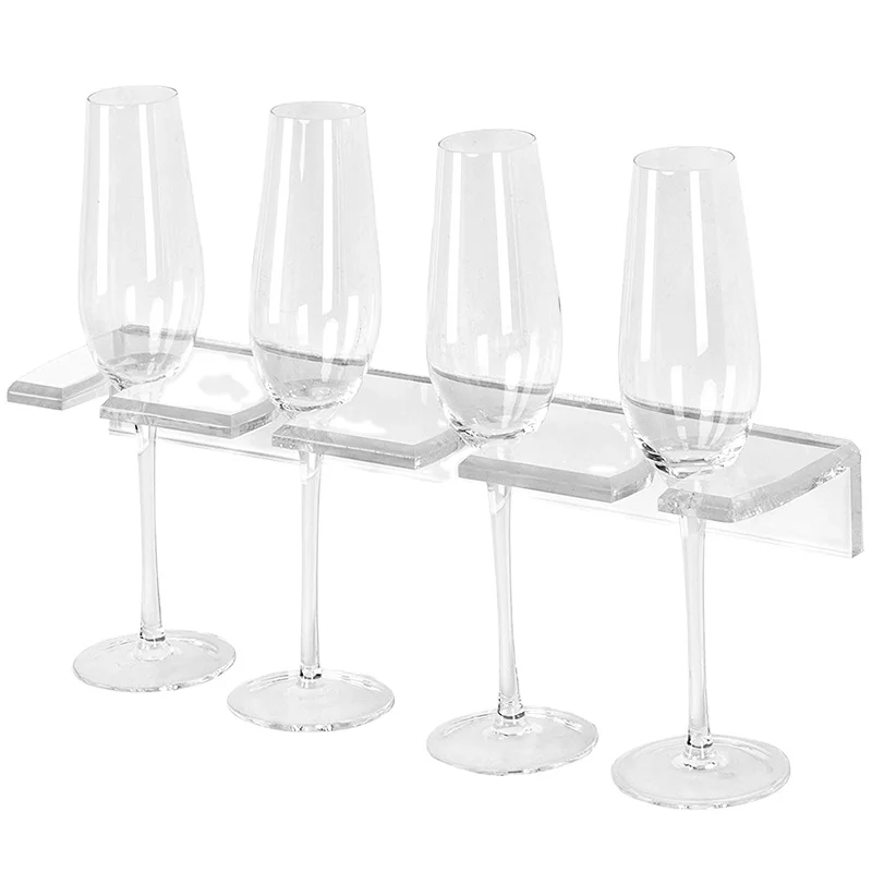 Custom logo Acrylic wine glasses wall-mountable display shelf for men cup display stand rack With Cheap Price