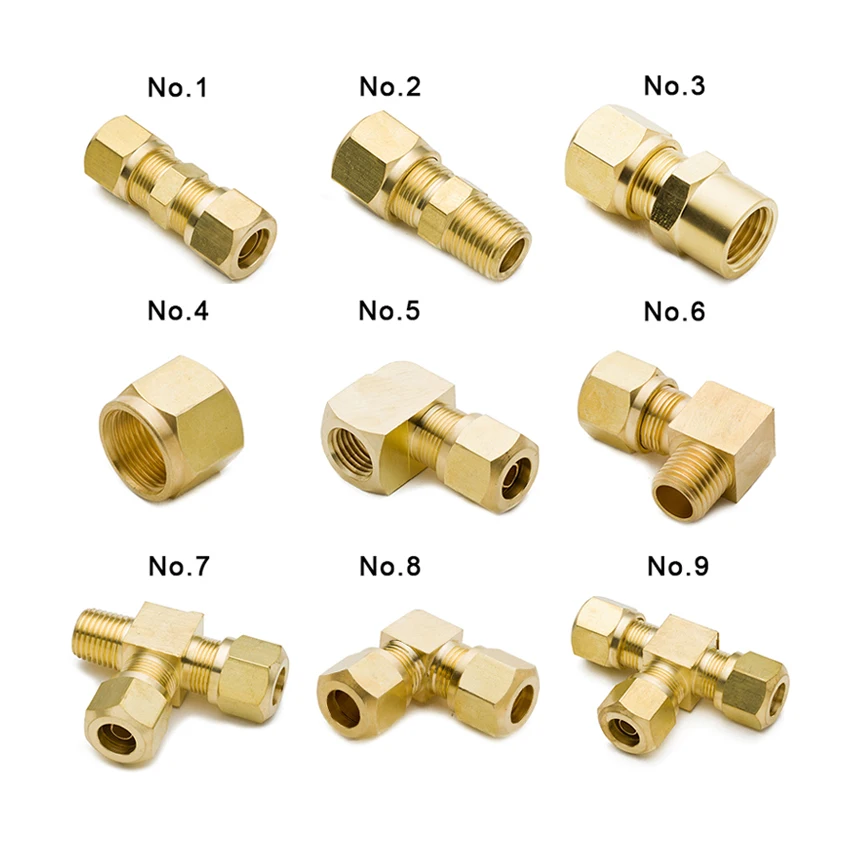 High Quality D.O.T Brass Compression Ferrule Hose Tube Pipe Fitting Sleeve for Metal Pipe