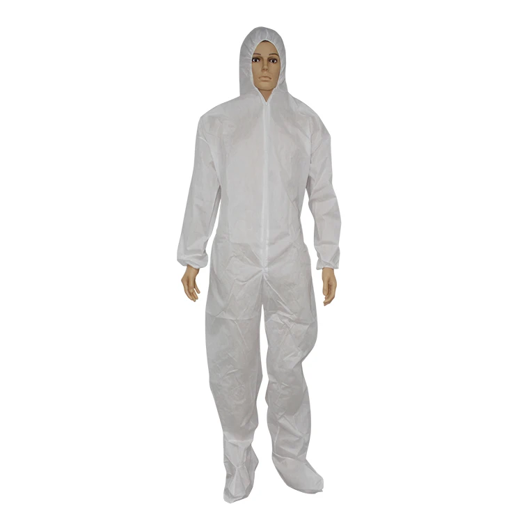Hazmat suit Ppe Pp Medical Disposable Coverall With Hood Overoles Desechables Microporous Coverall Suits Type 5/6