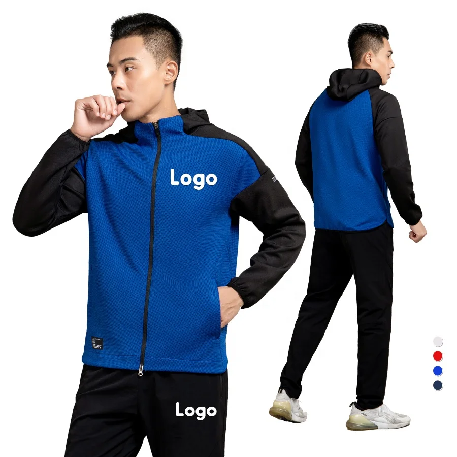 Lidong new tracksuit for men plain cotton hoody sweat suits wholesale Hoodie and Jogger Pants Suit outdoor tracksuit set