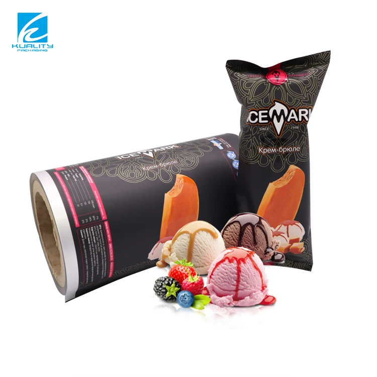 Упаковочные пакеты для мороженого, оригинальные упаковочные пакеты из крафт-бумаги с принтом мороженого