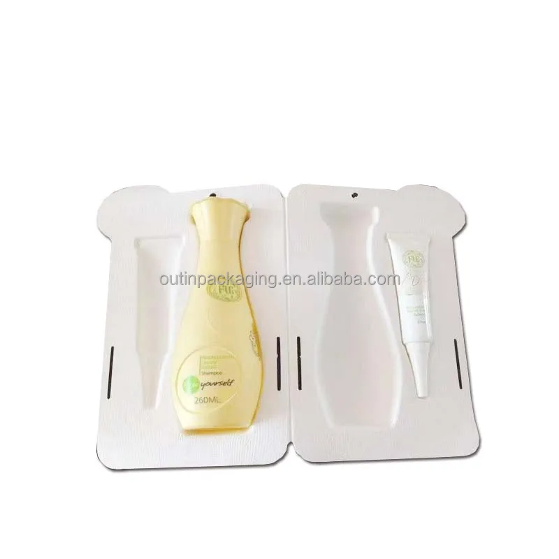 Cosmetic Sugarcane Bagasse Eco Friendly mold Paper Pulp Molded Moulding Skin Care Personal Care Packaging box insert tray