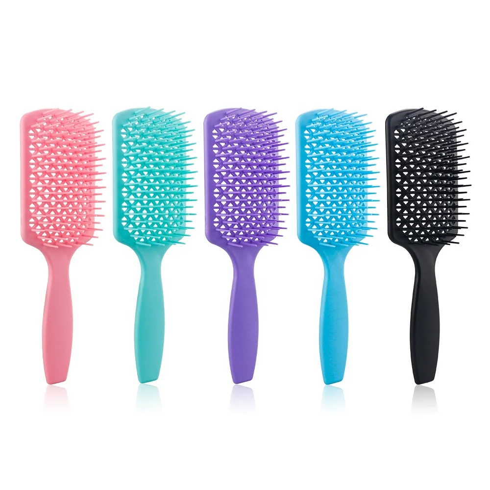Classic Private label Grid Vent brush Women Hair Comb Salon Hair dressing Comb  Detangling Hair Brush