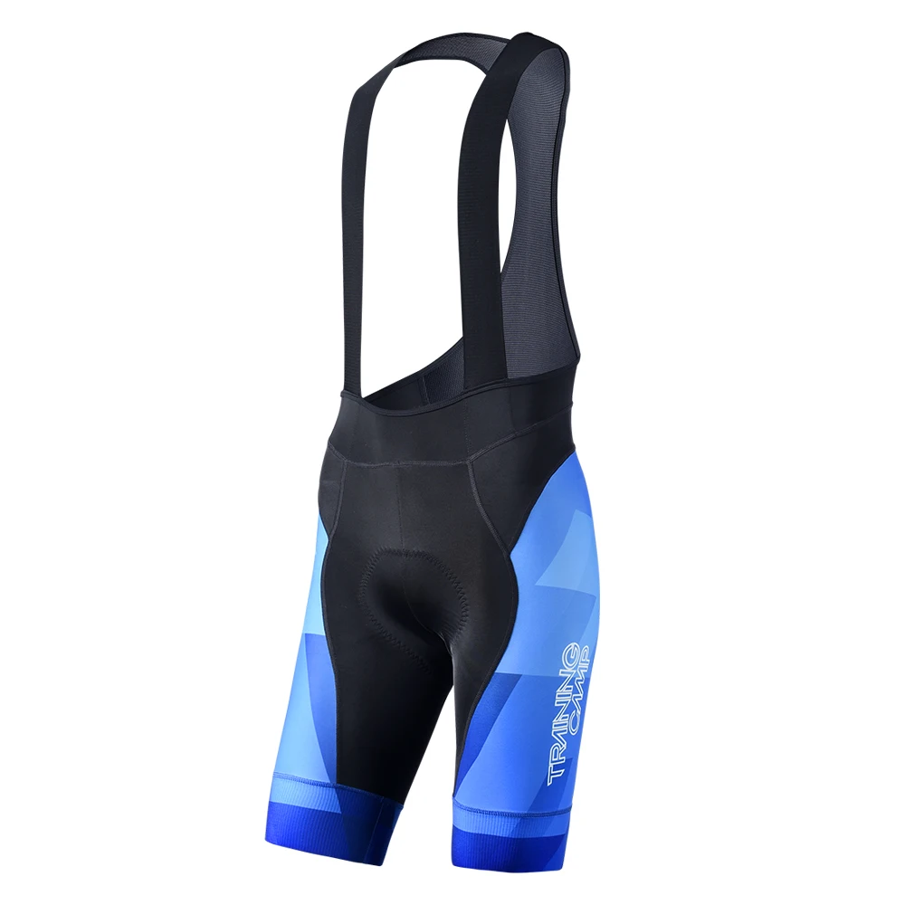 New Elastic Printing Padding Men 1/2 Length Sport Bib Pants Cycling Apparel Bike Bib Shorts