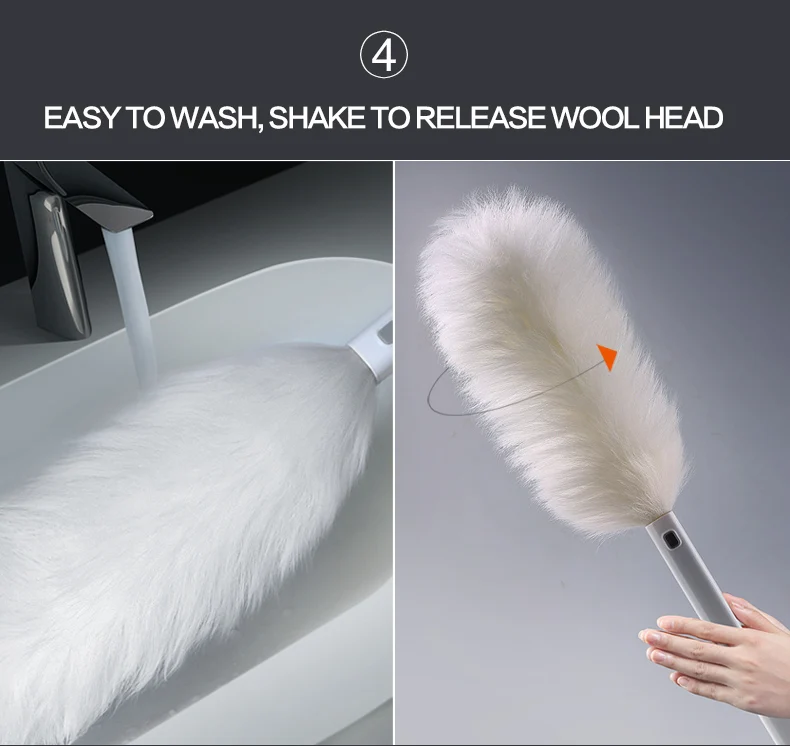 TOPOTO Premium 100% Lambswool Car Care Auto Cleaning Wool Dust Wheel Brushes Car Duster