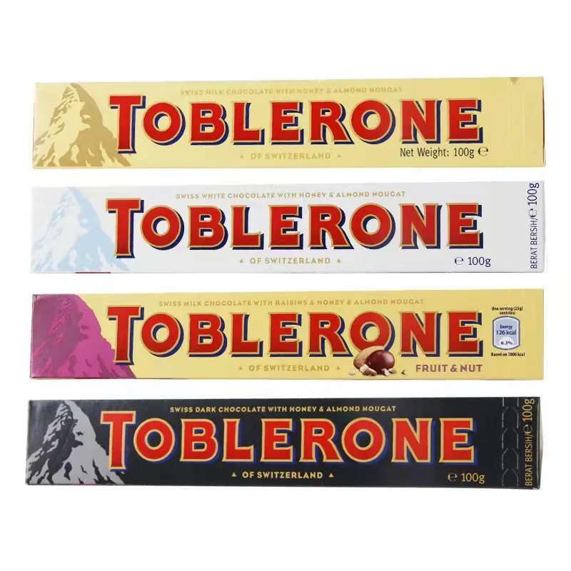 Швейцарский Tobleron треугольник темный шоколад молочный белый закуска конфеты 100 г
