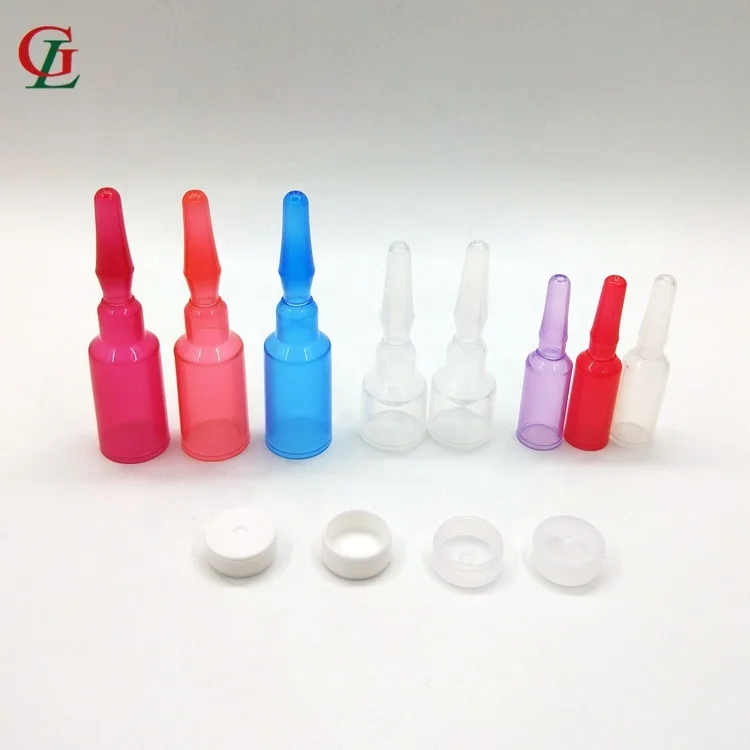 Best sale 5ml PP plastic serum ampule bottle Shatter-resistant skin care ampoule bottles custom color with logo printing ampoule