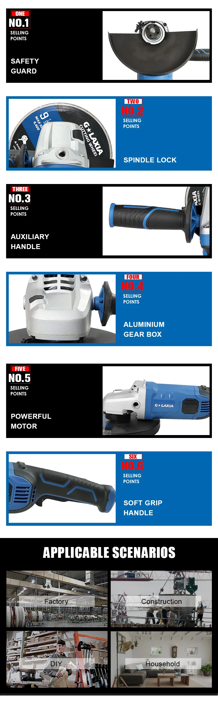 PRO 66606/66607 Corded 9 In. Angle Grinder