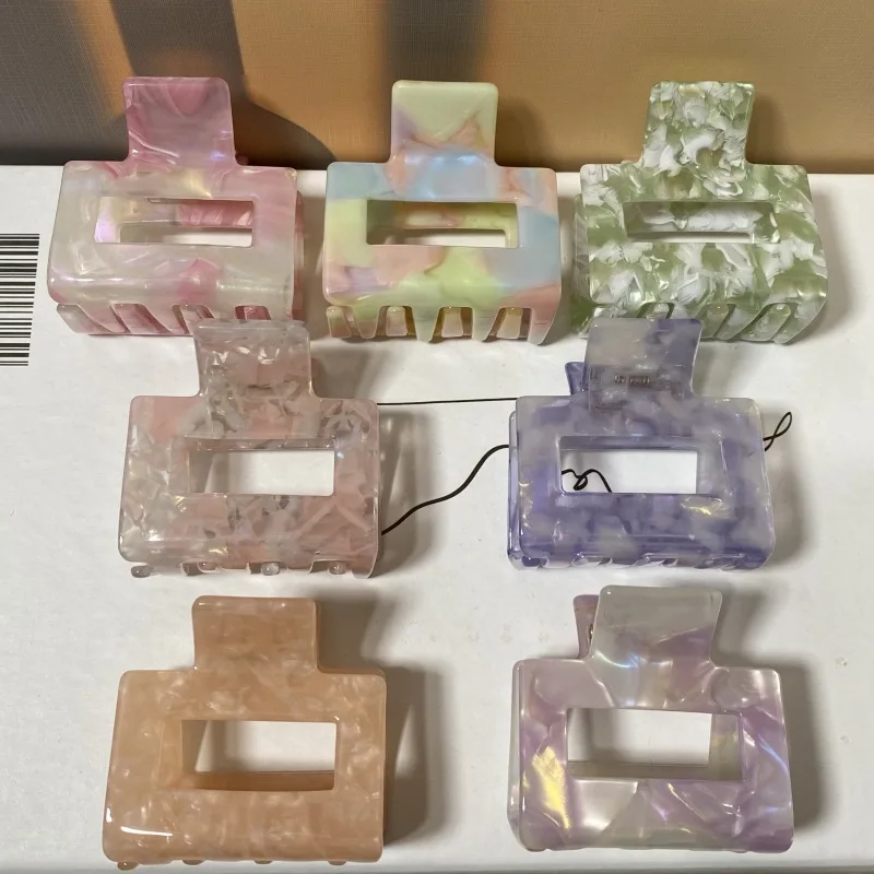 Wholesale Korean fashion high quality hair accessories 9cm acetate hair claw simple large women clips hair claw