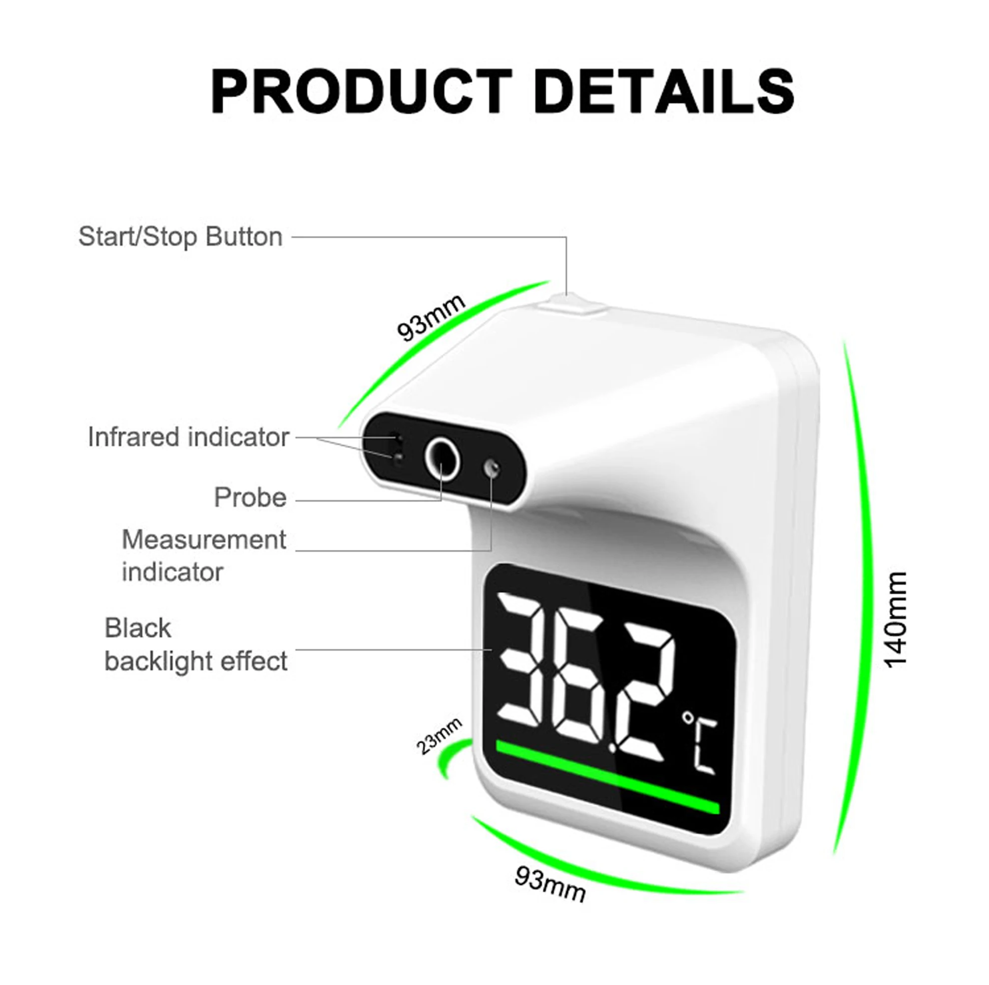 wholesale/factory Direct Sales UFR118 wall mounted Thermometers With Alarm System /