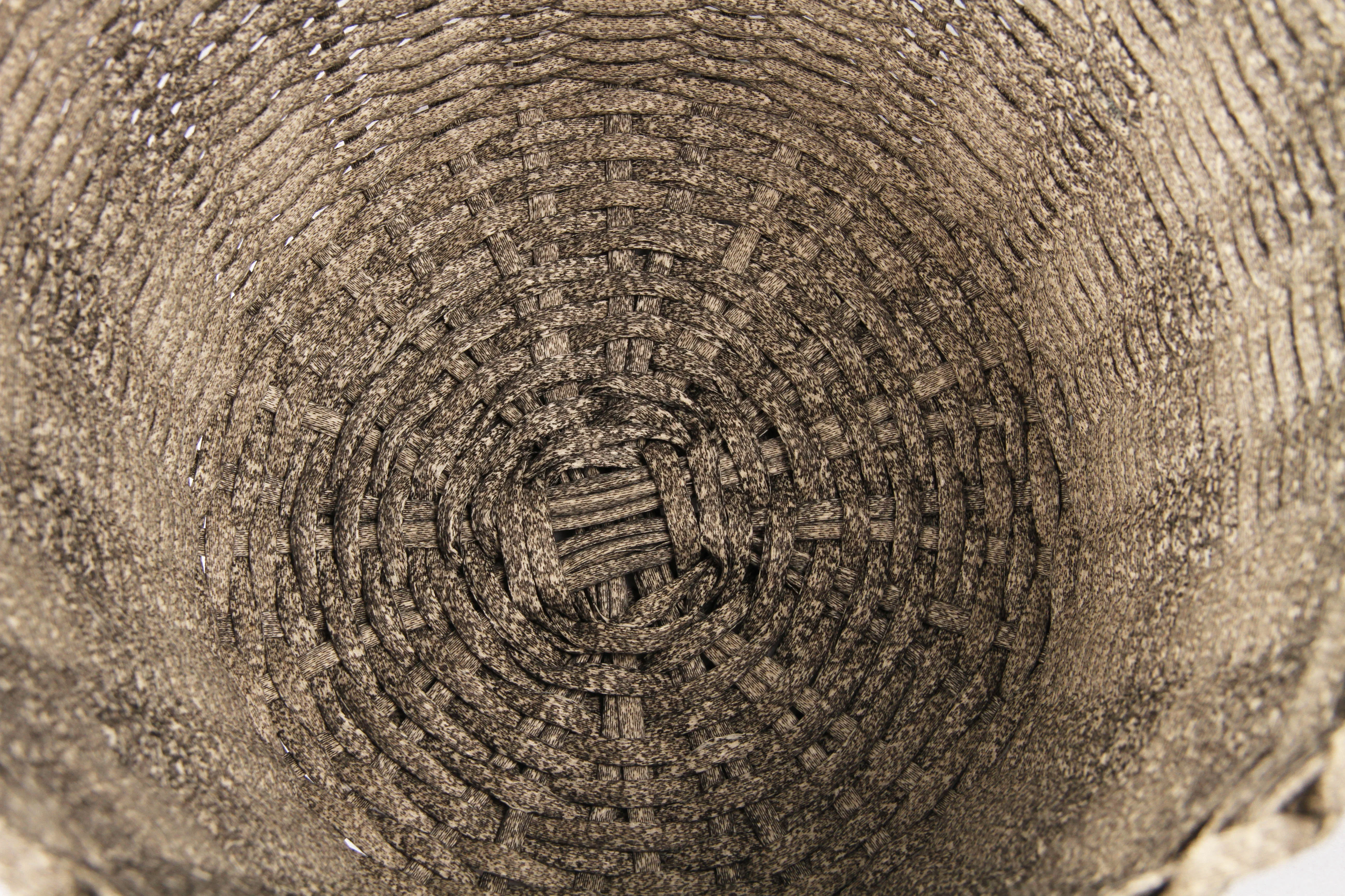 big Storage Baskets plastic pipe flowerpot brown grey Vegetable basket Foldable Soft Handmade