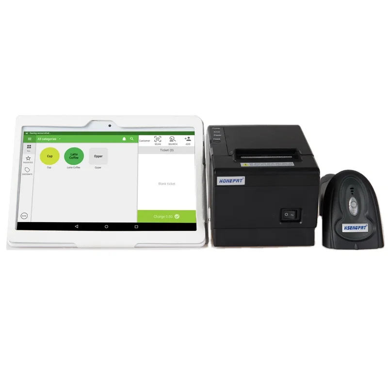 HSPOS Vending Retail Machine Tablet 10inch Android POS System with Software Support Blue toot 4G Wifi HS-B07