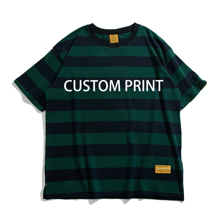 Мужская Повседневная рубашка, полосатая одежда, фабрики в Китае, футболка с надписью и круглым вырезом