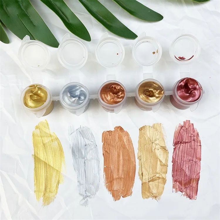 Gold Paint Metallic acrylic paint,waterproof not faded for Coloring DIY hand painted graffiti Varnish Coating