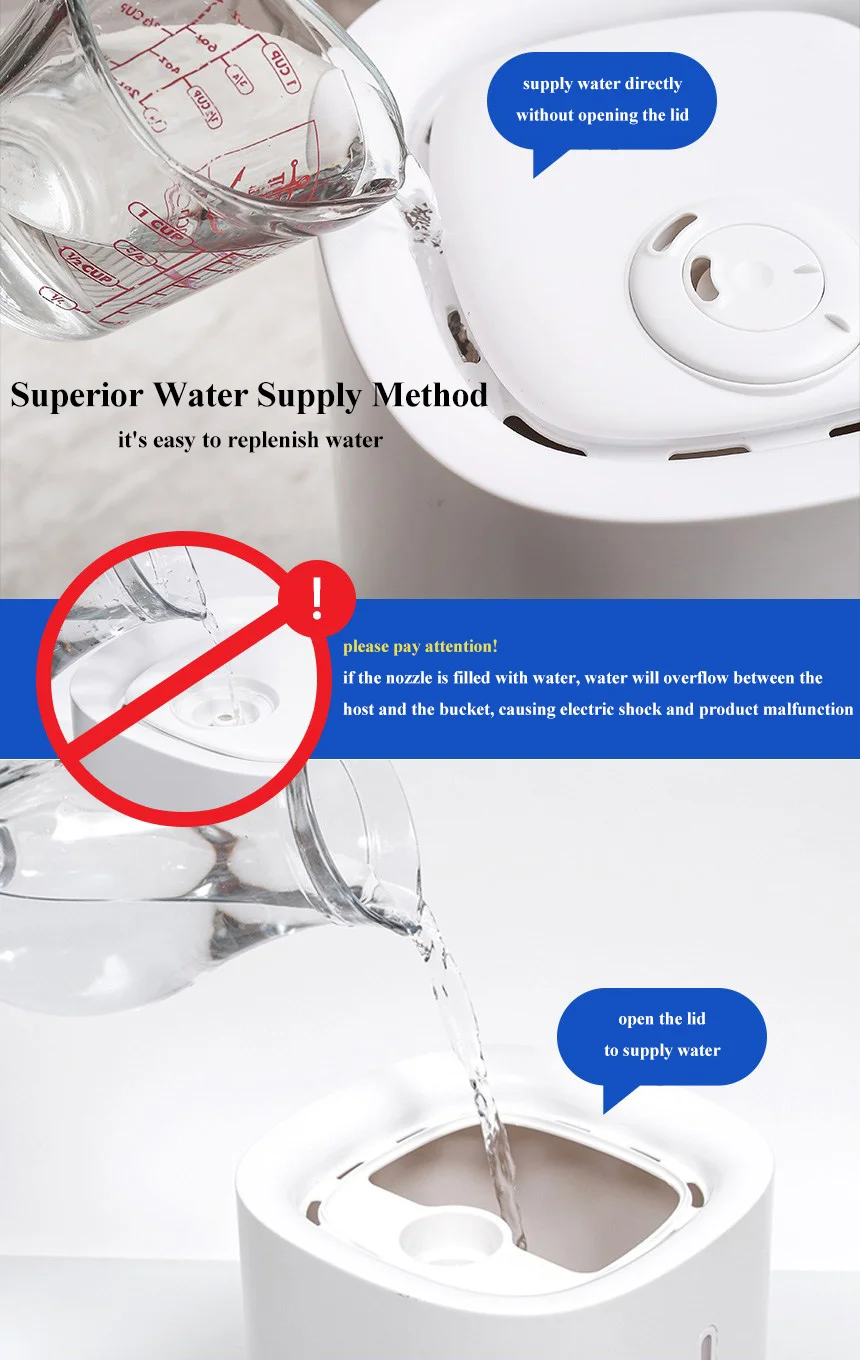 RUNAL OEM ODM 6L Indoor Big Fogger Led Remote Control Tuya Alexa Wifi Cool Warm Mist Smart Ultrasonic Air Humidifier For Home