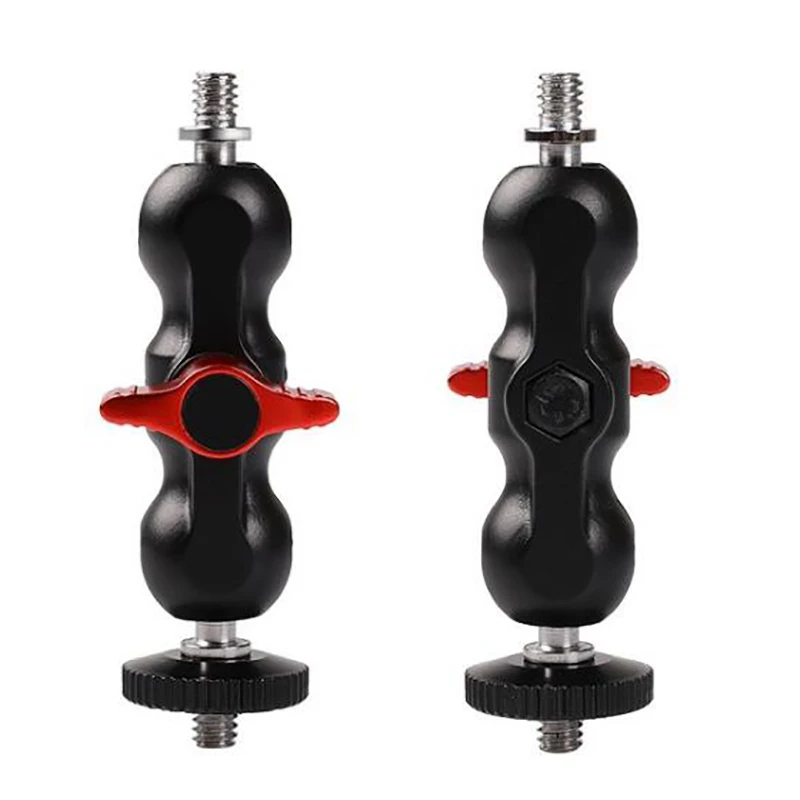 Universal Monitor Bracket Magic Arm 1/4 inch Dual Ball Head Clamp Clip Adapter for Phone Light Photo Studio Accessory