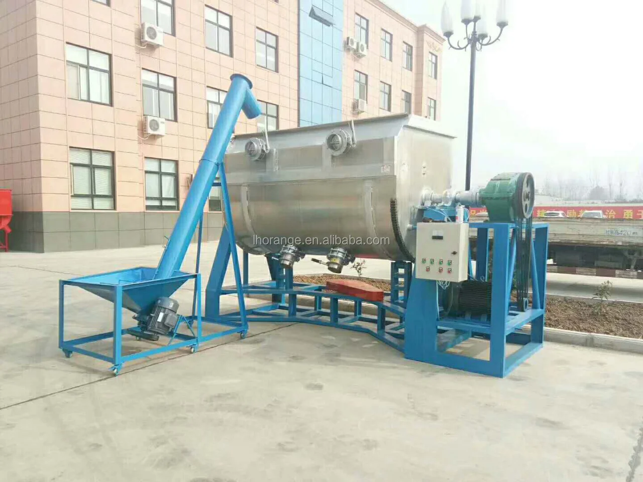 stainless steel 304 Double screw ribbon blender mixer dry powder mixing machine for